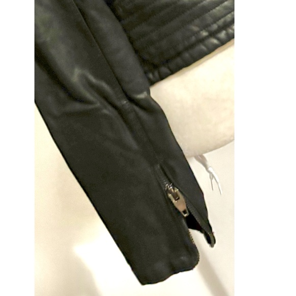 Blank NYC metro chic Moto biker jacket black vegan leather like new - Small - Picture 9 of 12